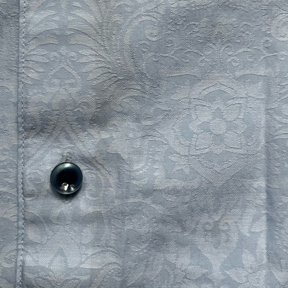 Robert Graham Light Blue Short Sleeve Casual Pattern Button Down Shirt Size XL - Picture 2 of 10